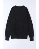 Azura Exchange Oversized Ribbed Trim Sweatshirt - M