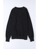 Azura Exchange Oversized Ribbed Trim Sweatshirt - M