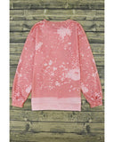 Azura Exchange Bleached Round Neck Pullover Sweatshirt - L