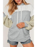 Azura Exchange Colorblock Patchwork Pullover Hoodie - M