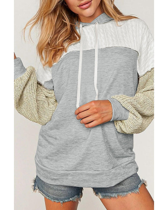 Azura Exchange Colorblock Patchwork Pullover Hoodie - S