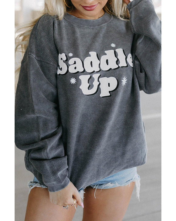 Azura Exchange Saddle Up Graphic Sweatshirt - M