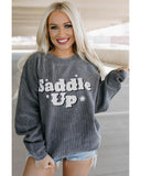 Azura Exchange Saddle Up Graphic Sweatshirt - M