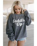 Azura Exchange Saddle Up Graphic Sweatshirt - M