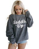 Azura Exchange Saddle Up Graphic Sweatshirt - M