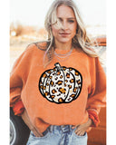 Azura Exchange Leopard Graphic Corded Sweatshirt - L