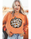 Azura Exchange Leopard Graphic Corded Sweatshirt - M