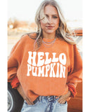 Azura Exchange HELLO PUMPKIN Graphic Corded Sweatshirt - L