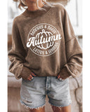 Azura Exchange Autumn Pumpkin Print Drop Shoulder Sweatshirt - 2XL