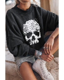 Azura Exchange Scenery Skull Halloween Graphic Sweatshirt - XL