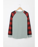 Azura Exchange Plaid Long Sleeve Sweatshirt - M