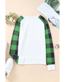 Azura Exchange Plaid Long Sleeve Sweatshirt - L