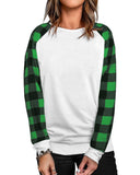 Azura Exchange Plaid Long Sleeve Sweatshirt - M