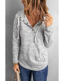 Azura Exchange Buttoned Casual Hoodie with Pocket Design - M