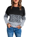 Azura Exchange Contrast Stitching Colorblock Sweatshirt - S