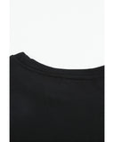 Azura Exchange Black Contrast Stitching Sweatshirt with Slits - 2XL