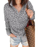 Azura Exchange Leopard Collar Sweatshirt - XL