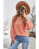 Azura Exchange Patchwork Sleeve Pullover Sweatshirt - L