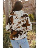 Azura Exchange Cow Print Fleece Sweatshirt - 2XL