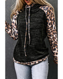 Cheeky X by Azura Exchange Leopard Contrast Hoodie - L