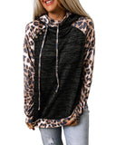 Cheeky X by Azura Exchange Leopard Contrast Hoodie - L