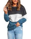 Azura Exchange Colorblock Plush Sweatshirt - M