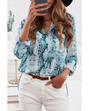 Azura Exchange Snake Print Shirt with Pockets - 2XL