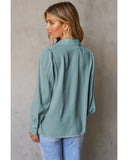 Azura Exchange Button Up Puff Sleeve Blouse - 2XL