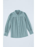 Azura Exchange Button Up Puff Sleeve Blouse - 2XL