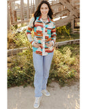 Azura Exchange Multicolor Aztec Print Long Sleeve Shirt - L