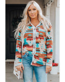 Azura Exchange Multicolor Aztec Print Long Sleeve Shirt - XL