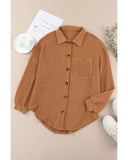 Azura Exchange Waffle Knit Button Up Casual Shirt - S