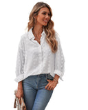 Azura Exchange Button Fuzzy Polka Dot Shirt - S