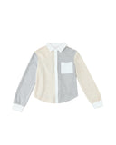 Azura Exchange Colorblock Knit Shirt with Contrast Trim - L