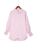 Azura Exchange Striped Boyfriend Shirt with Pocket - XL