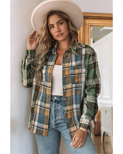 Azura Exchange Button Up Plaid Shacket - L