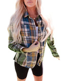 Azura Exchange Button Up Plaid Shacket - L