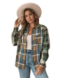 Azura Exchange Button Up Plaid Shacket - L