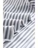 Azura Exchange Striped Long Sleeve Shirt with Pocketed Buttons - M