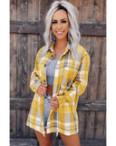 Azura Exchange Plaid Button Up Patch Pocket Shirt - S