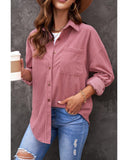 Azura Exchange Button Pocket Corduroy Shirt - M