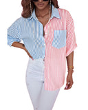 Azura Exchange Striped Print Shirt - L