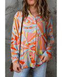 Azura Exchange Abstract Geometric Print Oversized Shirt - L