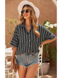 Azura Exchange Striped Shirt with Pockets - L