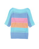 Azura Exchange Colorblock Striped Knitted Top - XL