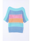 Azura Exchange Colorblock Striped Knitted Top - XL