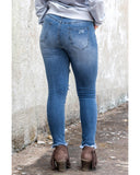 Azura Exchange Distressed Skinny Jeans - L