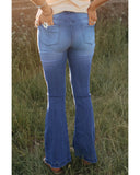 Azura Exchange Distressed Flare Jeans - M