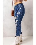 Azura Exchange High Waist Distressed Skinny Jeans - L