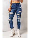 Azura Exchange High Waist Distressed Skinny Jeans - M